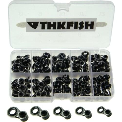100 Pcs/Box Fishing Rod Guides 2mm-2.8mm Ceramics Ring Telescopic Surf Casting Telescope Fishing Pole Guides Tip Tops