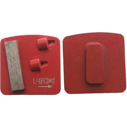 KT16 Redi Lock Diamond Grinding Block PCD Grinding Pad with Sharp Segment Two PCD for Epoxy Glue Coating Removing 12PCS One Set