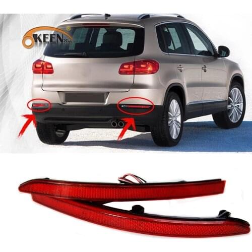 2Pcs For volkswagen VW Tiguan 2009 2010 2011 2012 2013 2014 2015 LED Rear Bumper Reflector Stop Brake Warning Lights