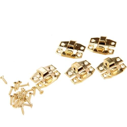 5pcs Box Clasp For Wooden Boxes Hook 23*20mm Buckle Clasp Lock Decorative Latch Hasp Furniture Hardware