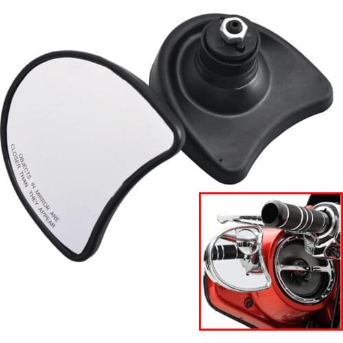 ALL New Side Mirror Fits For 1996-2013 Harley Davidson Street Glide FLHX 10mm Fairing Mount Rearview Mirror