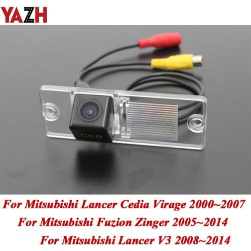 YAZH HD Car CCD Night Vision Backup Cam Rear View Camera For Mitsubishi Lancer Lioncel V3 Cedia Virage Fuzion Zinger Auto Camera