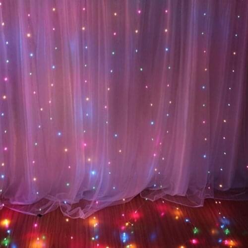 Wireless Remote LED Curtain Fairy Lights String Christmas Led Patio Party Wedding Window Decor Outdoor String Light For New Year