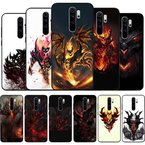 Fiend dota 2 black Silicone Phone Case For Redmi note 9 8 7 Pro S 8T 7A Cover