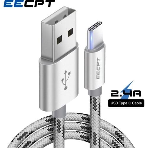 EECPT USB Type C Cable for Samsung S9 S8 Fast Charging Data Wire Type-C Phone Charger Cable for Xiaomi Mi 9 Redmi Note 7 Huawei