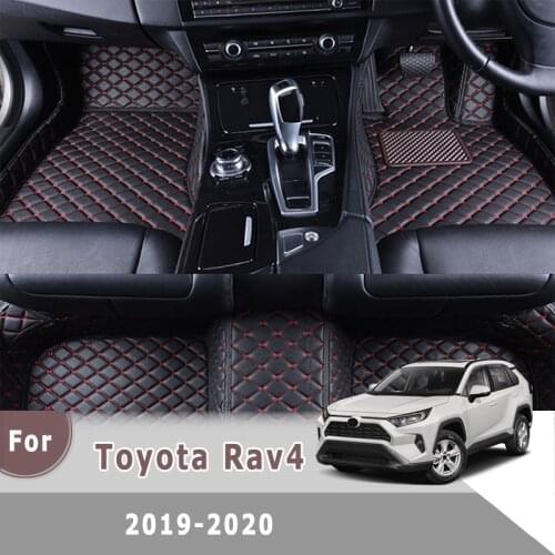 Right Wheel Carpets Car Floor Mats For Toyota Rav4 XA50 50 2019 2020 Auto Interior Accessories Waterproof Leather Rugs
