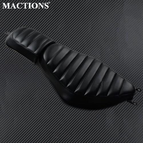 Motorcycle Leather Stitched Driver+Rear Passenger Seat Vertical Type For Harley Sportster 883 1200 2004 2005 2006 2007 2008-2018