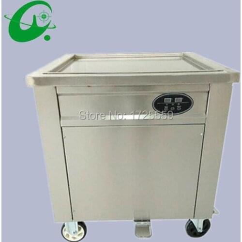 60cm thailand square pan ice roll machine Automatic temperature control rolled fried ice cream machine with foot defrost
