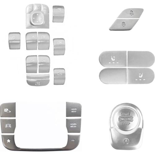 Car Window Glass Lifting Button Sticker Trim For Mercedes Benz W167 W213 W205 W177 X247 X167 C118 H247 Seat Heating Accessories