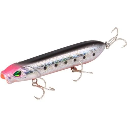 Fishing Popper Lure 18g Swimbait Bass Wobbler Floating Bait Diving Floating Pencil Bass Trout Pike Lure Hooks Pesca Tackle