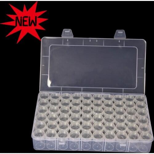 NEW 56/60 Cells Transparent Organizer Storage Case For Diamond Painting Embroidery Accessories Tool Container Home Storage Box