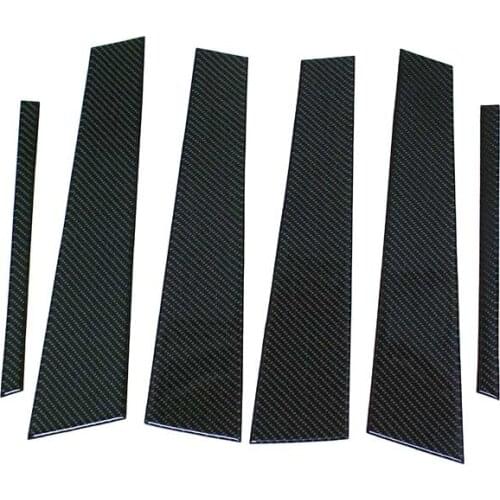 REAL CARBON FIBER DOOR PILLAR PANEL 6PCS/SET for Mercedes BENZ W204 M100B