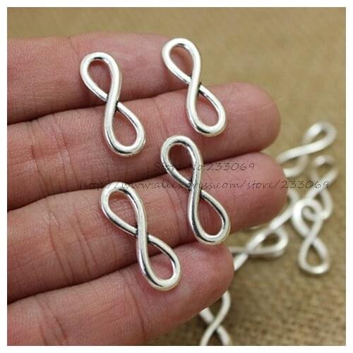 80pcs/lot 8*23mm Antique color Alloy Infinity Jewelry Connectors For Jewelry Making bracelet