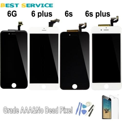 Grade AAA For iPhone 6 6s 6 plus 7 LCD Screen Display Touch Screen Digitizer Assembly Black White for iphone 6 for iphone 7