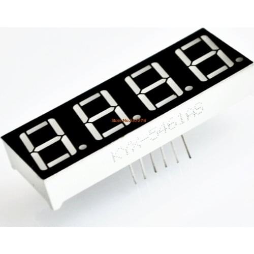 0.56 Inch 7 Seven Segment 4 Digits Red Clock LED Display Common Anode Time 12 Pins