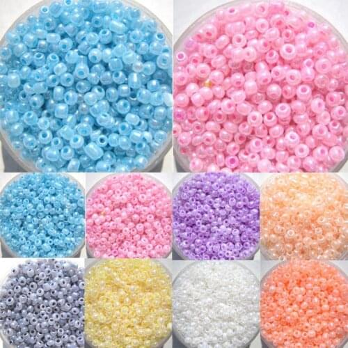 1200 Pcs 2mm Round Glass Loose Spacer Beads DIY Jewelry Finding Craft Making Kit