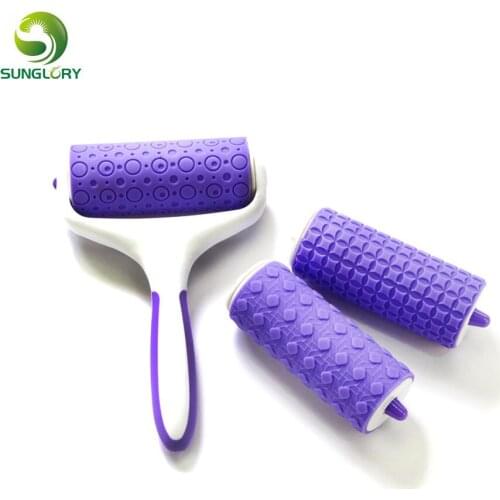 3PCS Fondant Strip Ribbon Cutter Plastic Cake Rolling Pin Lace Dots Woven Pattern Embosser Roller Ribbon Stripe Molds For Baking