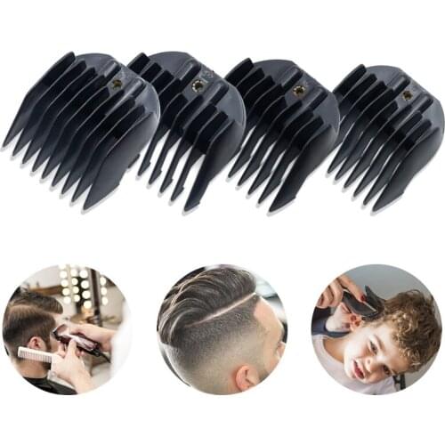 4 Pcs Guide Comb Set Hair Trimmer Attachment Tools Salon Professional Hairdresser Cutting Hair Tools Kit Hair Clipper Limit Comb