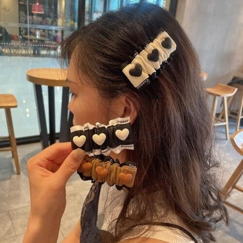 Hair accessories female fashion small fragrance love hairpin lady fan BB clip broken hair side clip Korean hairpin new headdress