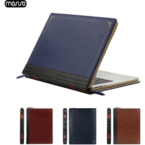 MOSISO PU Leather Laptop Case for New Macbook Air 13 A1932 Pro 13 15 Notebook Cover for Mac Pro 13 15 Inch Case 2016 2017 2018