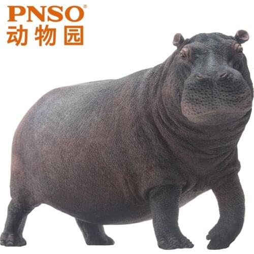 PNSO Hippopotamus Model Hippo Hippopotamidae Animal Figure Desktop Decoration Collector Toy Gift