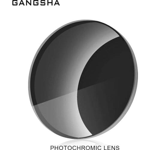 GANGSHA Photochromic Series 1.56 1.61 1.67 Prescription CR-39 Resin Aspheric Glasses Lenses Myopia Sunglasses Lens