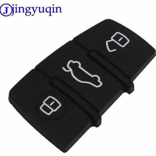 Jingyuqin 20ps/lot 3 Button Replacement Pad Rubber Remote Key Fob For Audi A3 A4 A5 A6 A8 Q5 Q7 TT S LINE RS Free Shipping