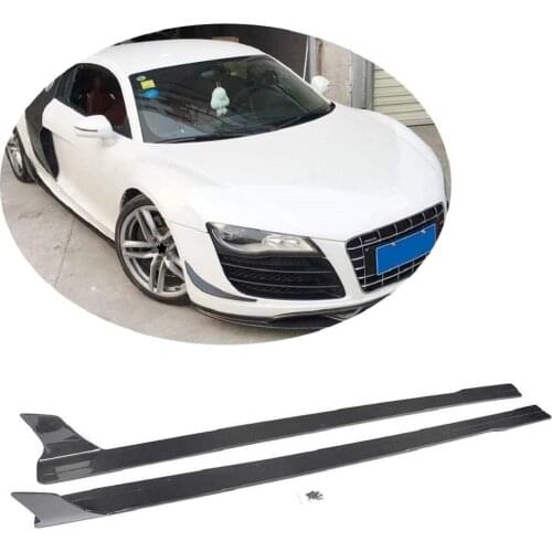 Car Body Kit Accessories Carbon Fiber Side Skirts Extension Lip For Audi R8 V8 V10 GT Spyder Coupe Convertible 2007-2015