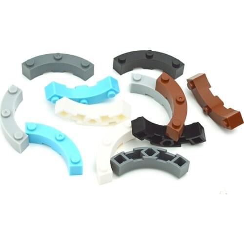 Building Blocks Technical Parts DIY Accessories Round Corner 4x4 Curved Brick with 3 Studs 48092 Educational Toys for Children