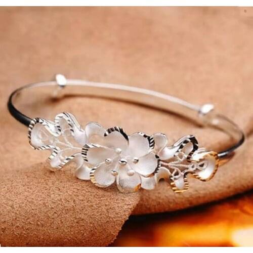 Korean Fashion Sweet Bauhinia Adjustable Bracelet Woman Flower Vera Bracelet Tanabata S Jewelry Gift Women