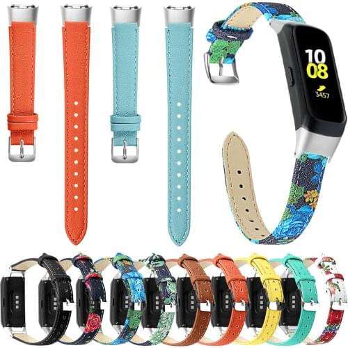Leather Wrist Band for Samsung Galaxy Fit SM-R370 Smart Bracelet Strap Replacement Watchband for Samsung Galaxy Fit R370
