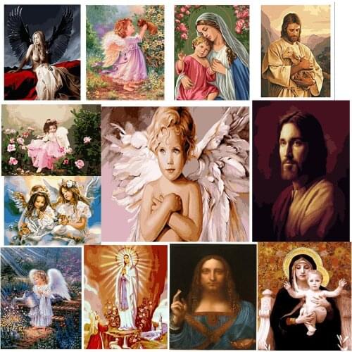 Paint By Numbers For Adults Children HandPainted Virgin angel Oil Painting Home Decor Acrylic Painting