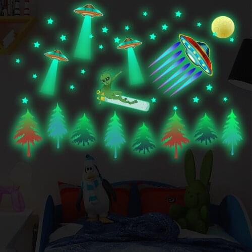 Creative Stars Luminous Wall Stickers Kids Room Boy Bedroom Decor Children Room Ceiling Sticker Glow In The Dark Wall Decals