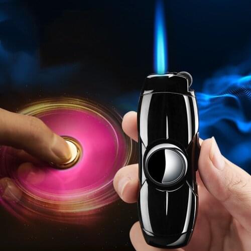 Creativity Gyro Torch Flint Lighter Jet Turbo Outdoor Windproof Butane Gas Lighter Grinding Wheel Cigarette Relieve Stress