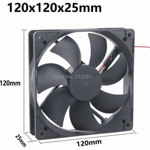 10pcs/lot Gdstime Cooler 120MM 24V DC Cooling Fan 120x120x25mm 12025 12CM 2Pin for PC Computer CPU Case