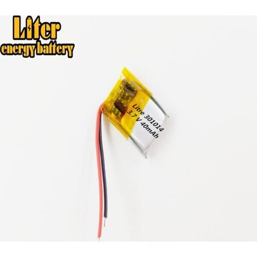 Li-po 301014 3.7V 40mAH MP3 MP4 MP5 small toys polymer lithium battery micro device headset toy