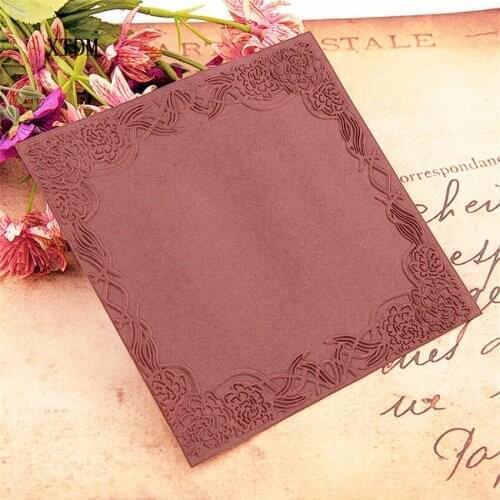 HOT plastic clock template Lace corner craft card making paper card album wedding decoration clip Embossing folders