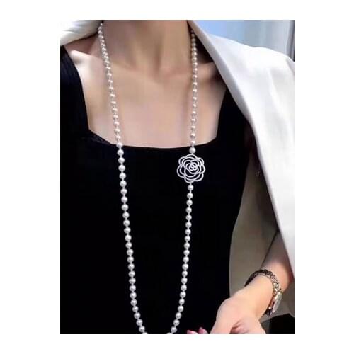 Women Gift word 925 Sterling real 12-15mm super star Nanyang natural seawater pearl necklace white circle near flawless l