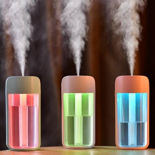 Portable USB charging humidifier simple colorful atmosphere lamp spray Mini humidifier atomizer car home office