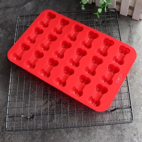 Silicone 18 dog bone cake mold ice mold DIY baking tools cake biscuit row mold