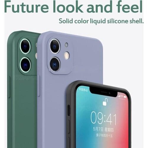 Candy Color Silicone Phone Case For iPhone X XR XS 11 12 mini Pro Max 6s 7 8 Plus SE 2020 Soft Gel Camera Lens Protective Cover