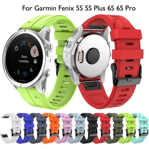 20mm Sport Silicone Watchband Wrist strap for Garmin Fenix6S 6S Pro 5S 5SPlus Easy Fit Quick Release wirstband belt Accessories