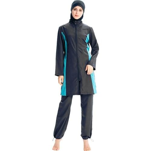 Modest Bathing Swimwear Plus Size 2 Piece Hijab Womens Modest Clothing Suit Burkinis Muslim Swimsuit Brand Muslimah