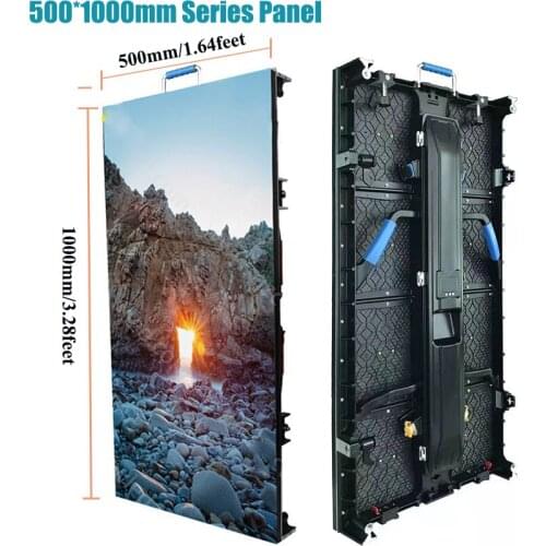 Indoor Led Screen P3.91 SMD2121 500x1000mm Die Cast Aluminum Cabinet 128*256dots RGB For LED Display Advertising Panel