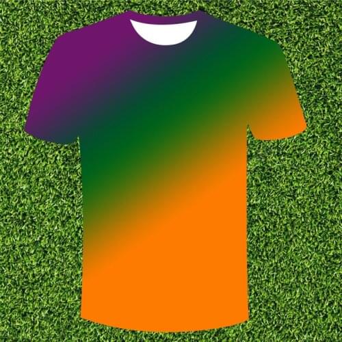 Womens Sports 3dt Shirt Rainbow Summer Hot Fashion Short Sleeve Slim Comfortable Men