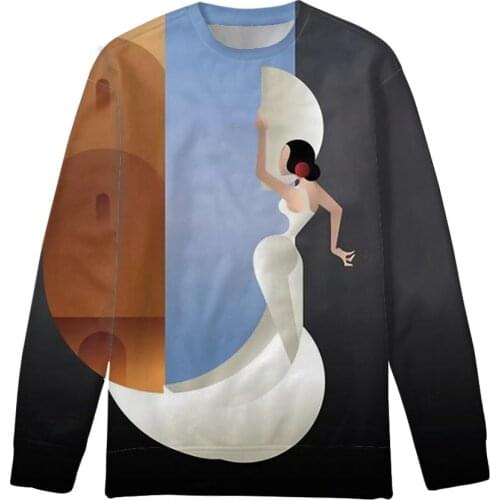 NOISYDESIGNS Female Sweatshirt Illustration Art Girls Aesthetic Design Hoodies Women Clothes Autumn Winter Warm Pullover Mujer