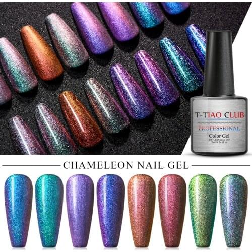 T-TIAO CLUB Glitter Gel Nail Polish Matte Top Coat White Black Base Semi Permanent Soak Off UV Gel Nail Art Varnish Hybrid
