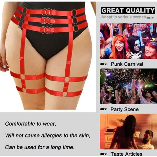 Fat Females Underwear Plus Size Adjust Leg Harness Bondage Garter Belt For Stockings14 Colors Sexy Erotic Lingerie Bdsm Outfit