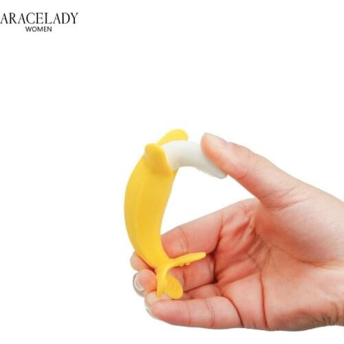 Baby Teether Dental Care For Banana Toothbrush Silicone Chew Safety Accessories Fruit Print Kids Favorite Molar Newborn Infant