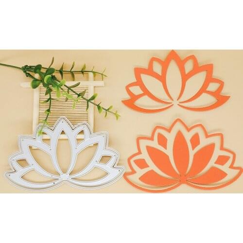 2021 new lotus metal cutting mold, hollow out paper cut, scrapbook embossed card, photo album decoration, DIY craft